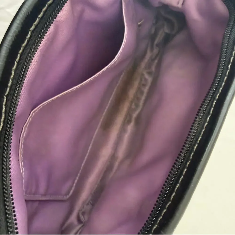 Coach Black Signature Madison Art Op Wristlet Clutch Purse Monogram Y2K Vintage